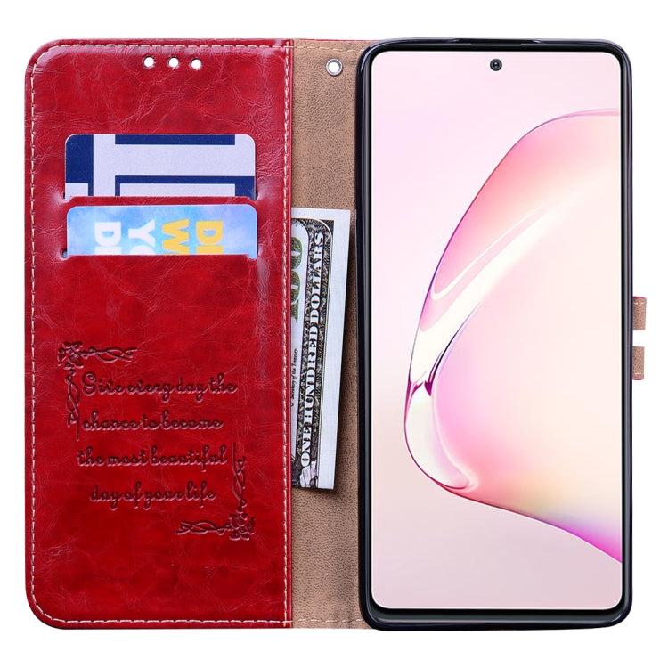 For Galaxy A81 / Note 10 Lite Business Style Oil Wax Texture Horizontal Flip Leather Case, with Holder & Card Slots & Wallet