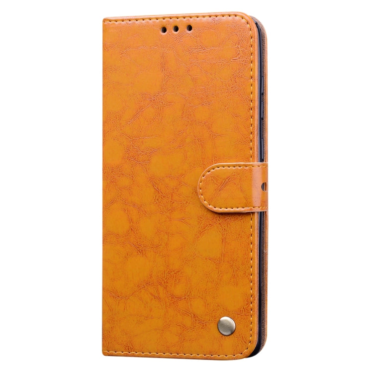 For Galaxy A81 / Note 10 Lite Business Style Oil Wax Texture Horizontal Flip Leather Case, with Holder & Card Slots & Wallet