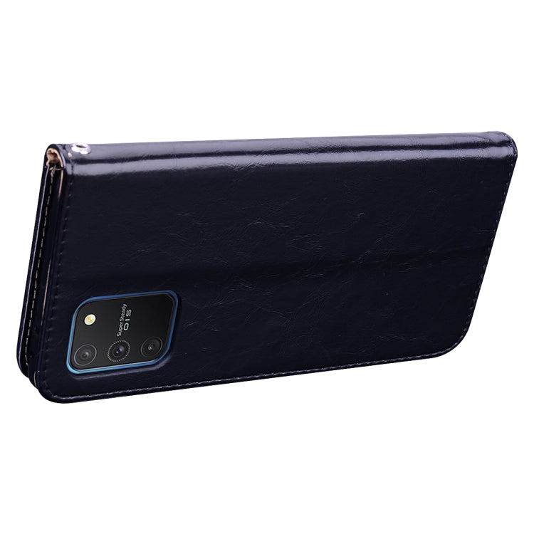 For Galaxy A91 / S10 Lite Business Style Oil Wax Texture Horizontal Flip Leather Case, with Holder & Card Slots & Wallet