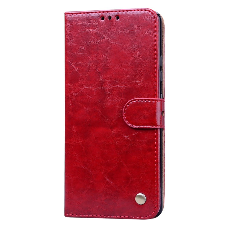 For Galaxy A91 / S10 Lite Business Style Oil Wax Texture Horizontal Flip Leather Case, with Holder & Card Slots & Wallet