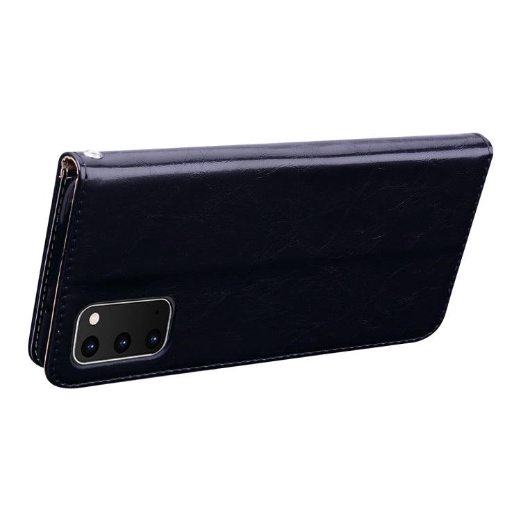 For Galaxy S20 Business Style Oil Wax Texture Horizontal Flip Leather Case, with Holder & Card Slots & Wallet
