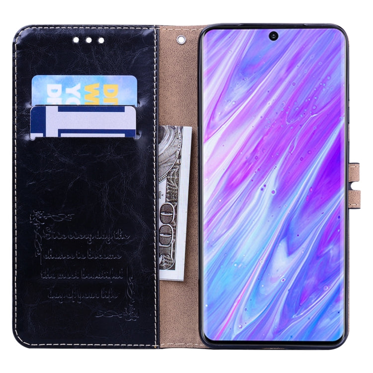 For Galaxy S20 Business Style Oil Wax Texture Horizontal Flip Leather Case, with Holder & Card Slots & Wallet