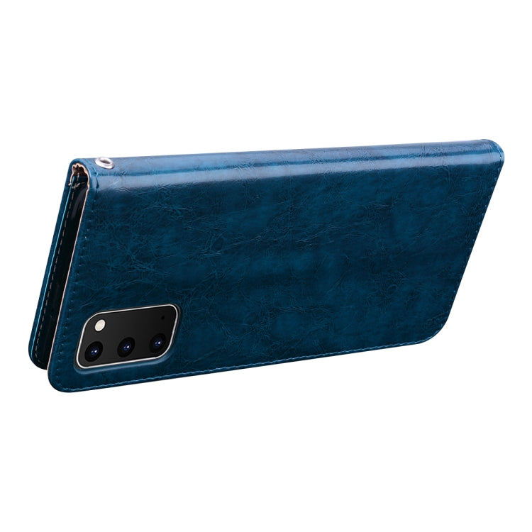 For Galaxy S20 Business Style Oil Wax Texture Horizontal Flip Leather Case, with Holder & Card Slots & Wallet