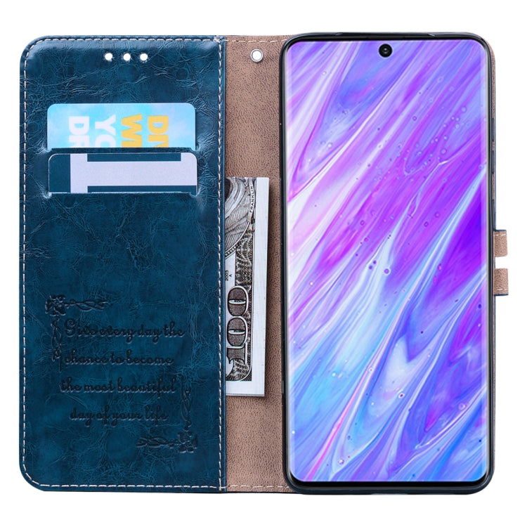 For Galaxy S20 Business Style Oil Wax Texture Horizontal Flip Leather Case, with Holder & Card Slots & Wallet