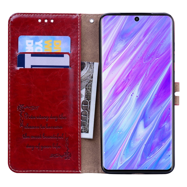 For Galaxy S20 Business Style Oil Wax Texture Horizontal Flip Leather Case, with Holder & Card Slots & Wallet