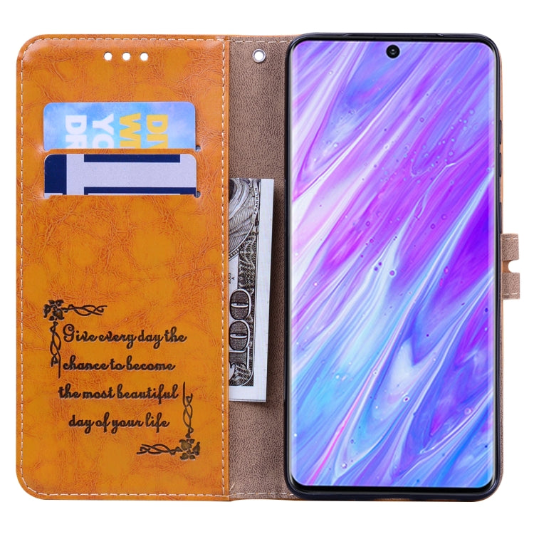 For Galaxy S20 Business Style Oil Wax Texture Horizontal Flip Leather Case, with Holder & Card Slots & Wallet