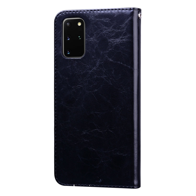 For Galaxy S20 Plus Business Style Oil Wax Texture Horizontal Flip Leather Case, with Holder & Card Slots & Wallet