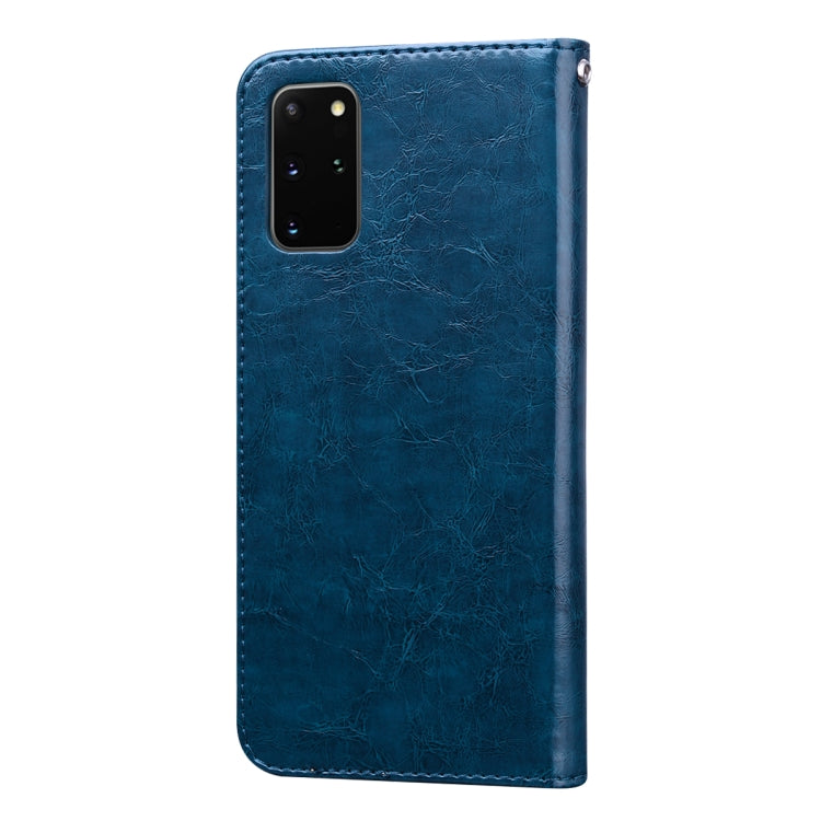 For Galaxy S20 Plus Business Style Oil Wax Texture Horizontal Flip Leather Case, with Holder & Card Slots & Wallet