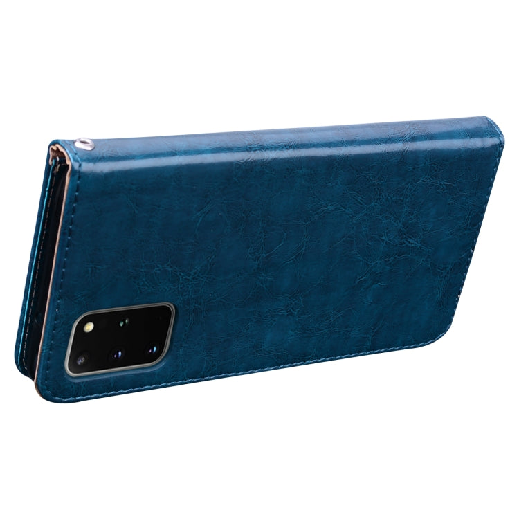 For Galaxy S20 Plus Business Style Oil Wax Texture Horizontal Flip Leather Case, with Holder & Card Slots & Wallet