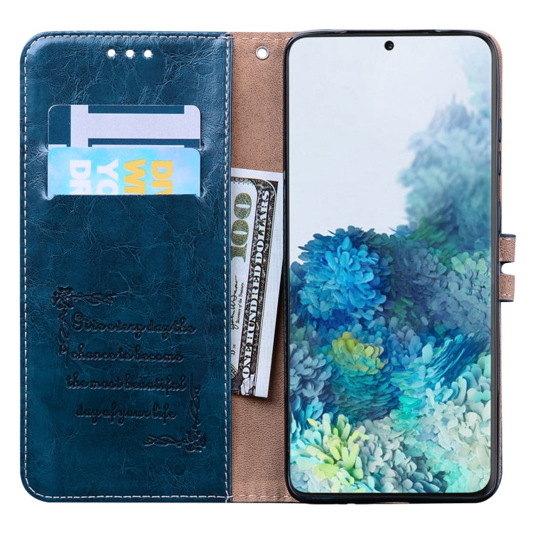 For Galaxy S20 Plus Business Style Oil Wax Texture Horizontal Flip Leather Case, with Holder & Card Slots & Wallet
