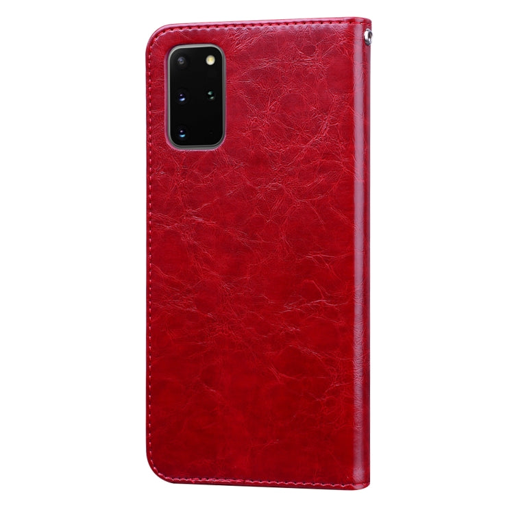 For Galaxy S20 Plus Business Style Oil Wax Texture Horizontal Flip Leather Case, with Holder & Card Slots & Wallet