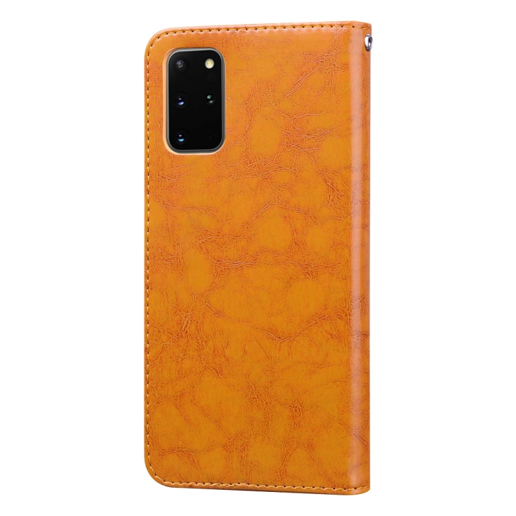 For Galaxy S20 Plus Business Style Oil Wax Texture Horizontal Flip Leather Case, with Holder & Card Slots & Wallet