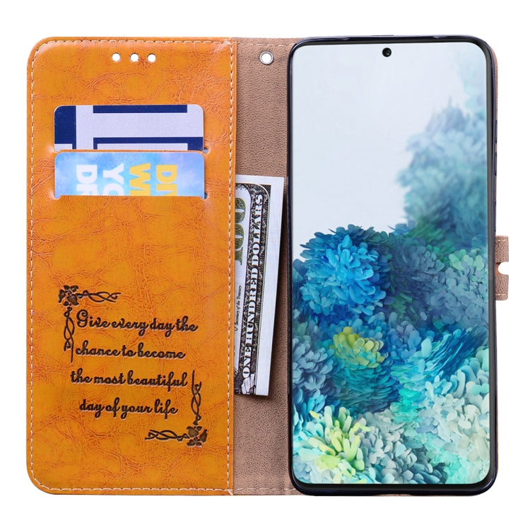 For Galaxy S20 Plus Business Style Oil Wax Texture Horizontal Flip Leather Case, with Holder & Card Slots & Wallet