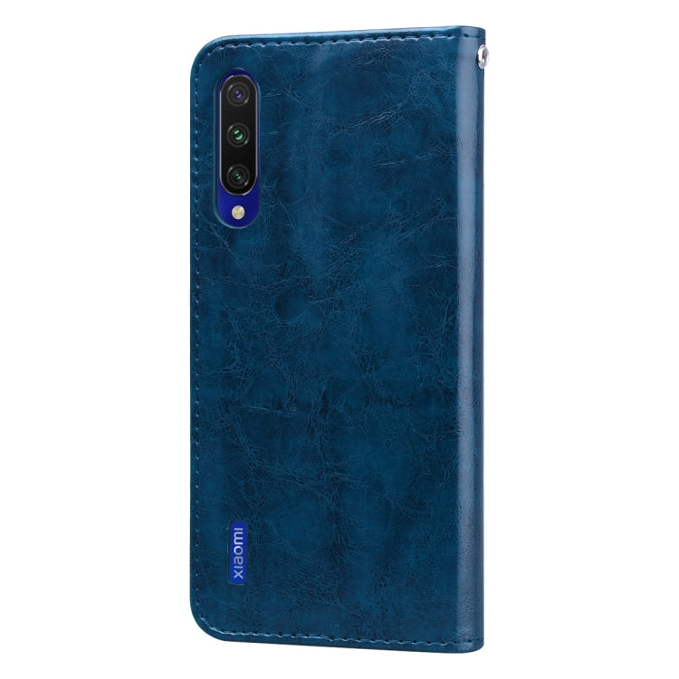 For Xiaomi Mi A3 Business Style Oil Wax Texture Horizontal Flip Leather Case, with Holder & Card Slots & Wallet