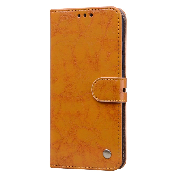 For Xiaomi Mi A3 Business Style Oil Wax Texture Horizontal Flip Leather Case, with Holder & Card Slots & Wallet