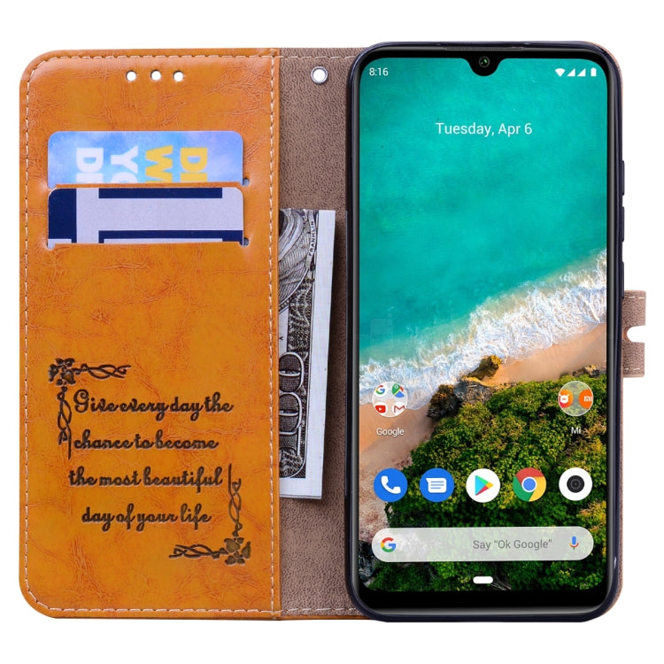 For Xiaomi Mi A3 Business Style Oil Wax Texture Horizontal Flip Leather Case, with Holder & Card Slots & Wallet