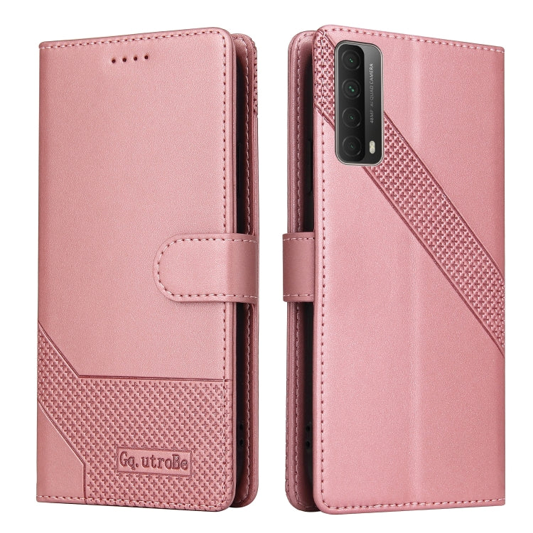 For Huawei P Smart 2021 GQUTROBE Skin Feel Magnetic Leather Phone Case