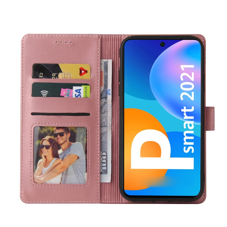 For Huawei P Smart 2021 GQUTROBE Skin Feel Magnetic Leather Phone Case