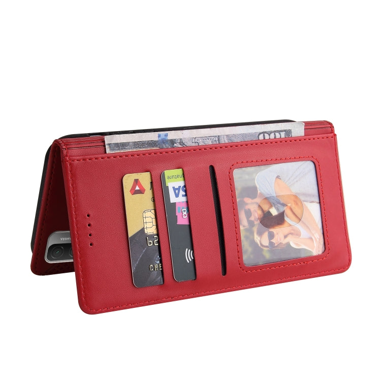 For Huawei P Smart 2021 GQUTROBE Skin Feel Magnetic Leather Phone Case