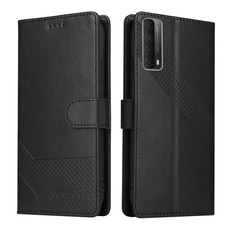For Huawei P Smart 2021 GQUTROBE Skin Feel Magnetic Leather Phone Case