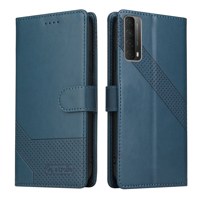 For Huawei P Smart 2021 GQUTROBE Skin Feel Magnetic Leather Phone Case