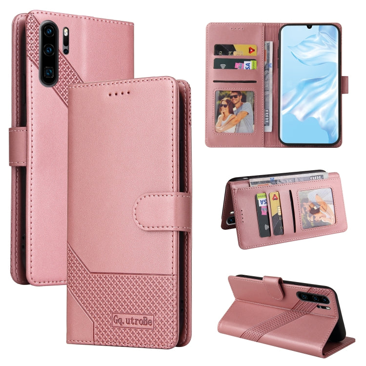For Huawei P30 Pro GQUTROBE Skin Feel Magnetic Leather Phone Case
