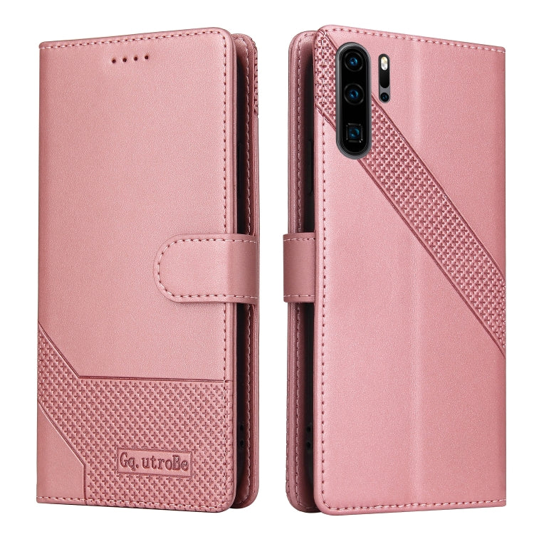 For Huawei P30 Pro GQUTROBE Skin Feel Magnetic Leather Phone Case