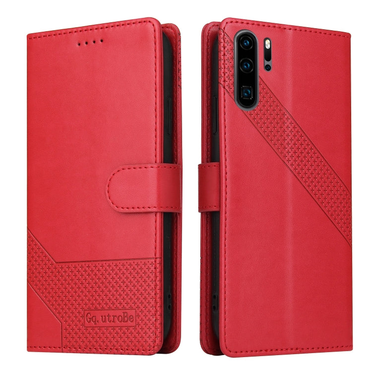 For Huawei P30 Pro GQUTROBE Skin Feel Magnetic Leather Phone Case