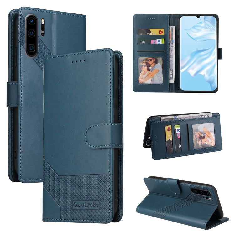 For Huawei P30 Pro GQUTROBE Skin Feel Magnetic Leather Phone Case