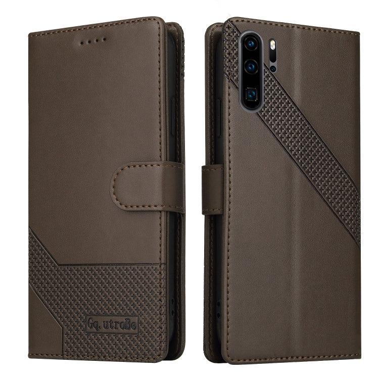 For Huawei P30 Pro GQUTROBE Skin Feel Magnetic Leather Phone Case