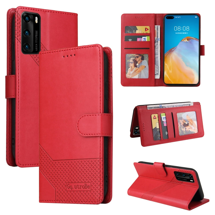 For Huawei P40 Pro GQUTROBE Skin Feel Magnetic Leather Phone Case