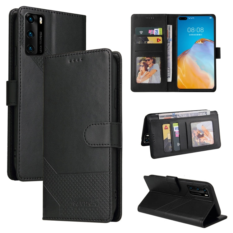 For Huawei P40 Pro GQUTROBE Skin Feel Magnetic Leather Phone Case