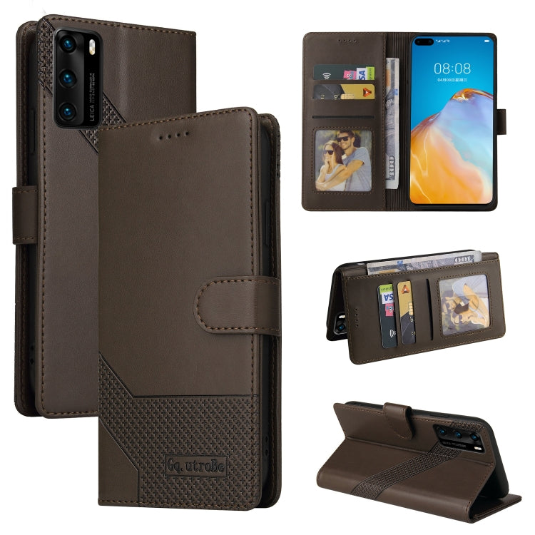 For Huawei P40 Pro GQUTROBE Skin Feel Magnetic Leather Phone Case