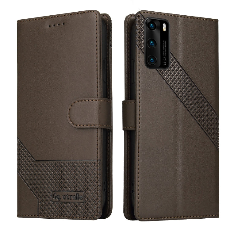 For Huawei P40 Pro GQUTROBE Skin Feel Magnetic Leather Phone Case