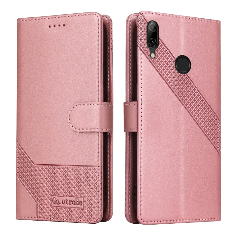 For Huawei P Smart 2019 GQUTROBE Skin Feel Magnetic Leather Phone Case