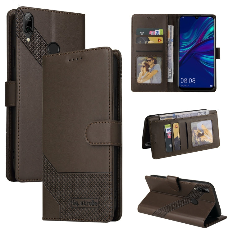 For Huawei P Smart 2019 GQUTROBE Skin Feel Magnetic Leather Phone Case