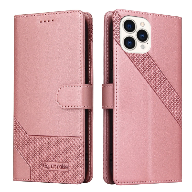 For iPhone 13 Pro Max GQUTROBE Skin Feel Magnetic Leather Phone Case