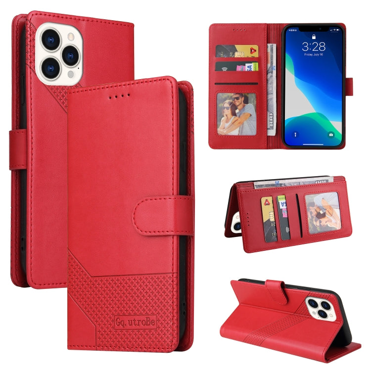 For iPhone 13 Pro Max GQUTROBE Skin Feel Magnetic Leather Phone Case