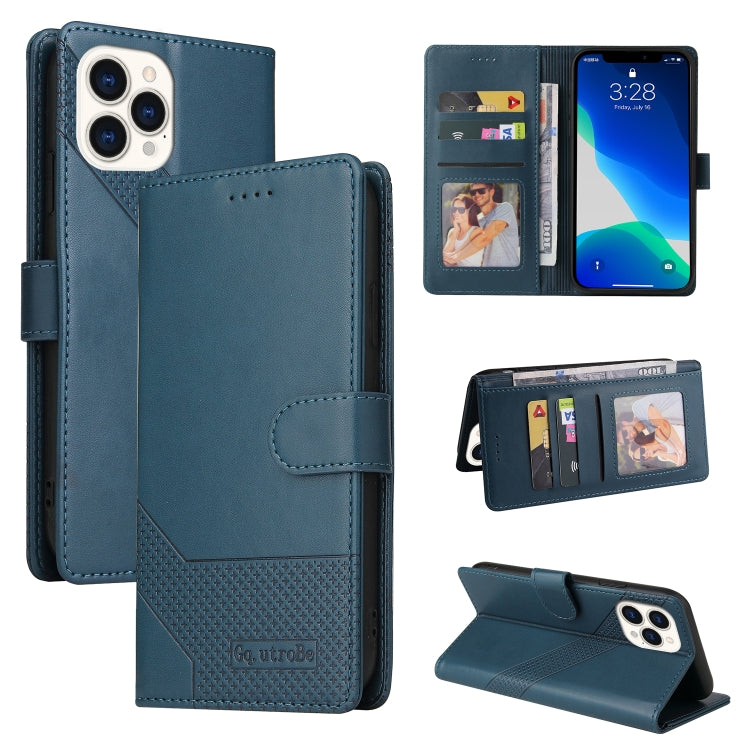 For iPhone 13 Pro Max GQUTROBE Skin Feel Magnetic Leather Phone Case