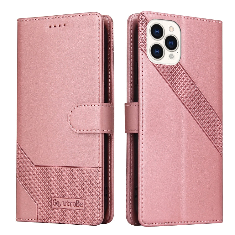 For iPhone 13 Pro GQUTROBE Skin Feel Magnetic Leather Phone Case