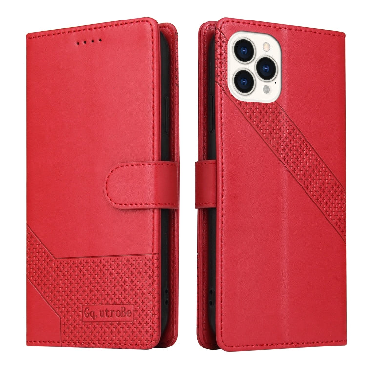 For iPhone 13 Pro GQUTROBE Skin Feel Magnetic Leather Phone Case