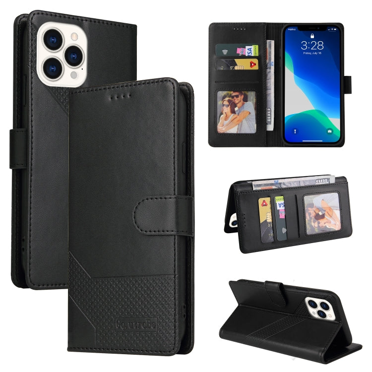 For iPhone 13 Pro GQUTROBE Skin Feel Magnetic Leather Phone Case