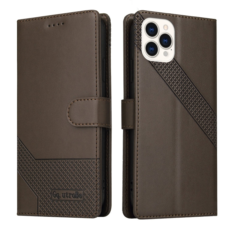 For iPhone 13 Pro GQUTROBE Skin Feel Magnetic Leather Phone Case