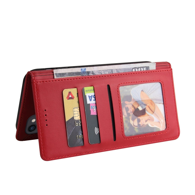 For iPhone 13 GQUTROBE Skin Feel Magnetic Leather Phone Case