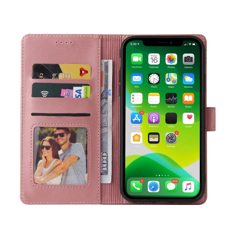 For iPhone 13 mini GQUTROBE Skin Feel Magnetic Leather Phone Case