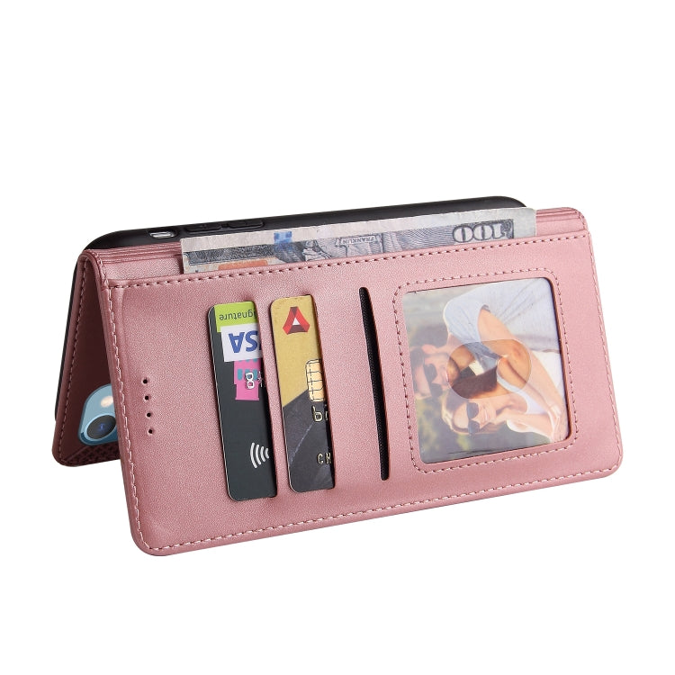 For iPhone 13 mini GQUTROBE Skin Feel Magnetic Leather Phone Case