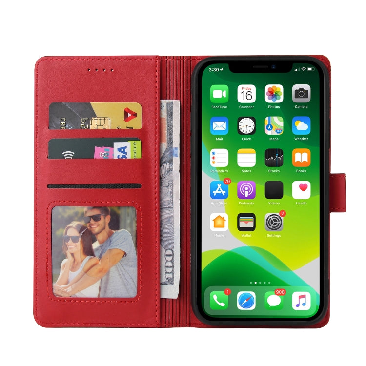 For iPhone 13 mini GQUTROBE Skin Feel Magnetic Leather Phone Case