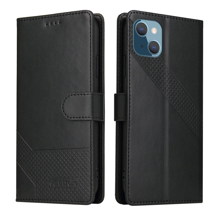 For iPhone 13 mini GQUTROBE Skin Feel Magnetic Leather Phone Case