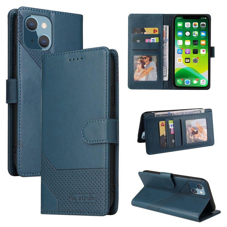 For iPhone 13 mini GQUTROBE Skin Feel Magnetic Leather Phone Case