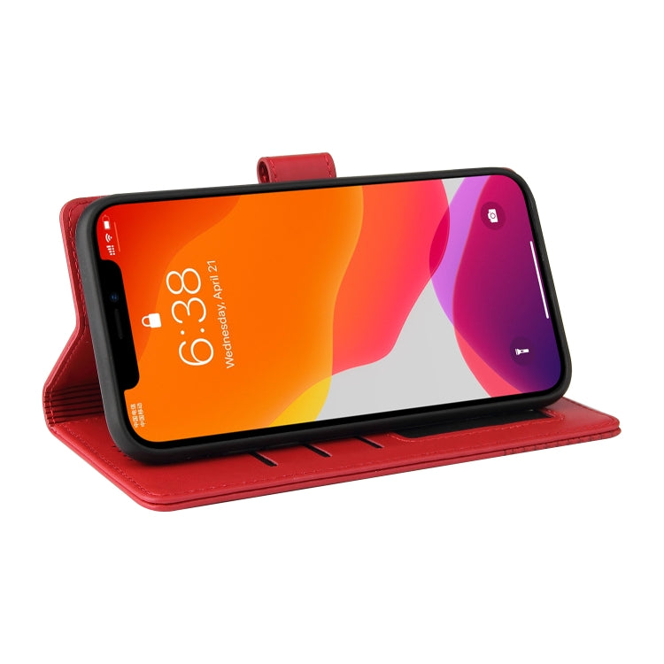 For iPhone 12 Pro Max GQUTROBE Skin Feel Magnetic Leather Phone Case